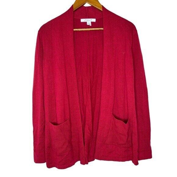 Foxcroft Red Open Front Pocket Sweater Size Small Womens - Picture 1 of 8